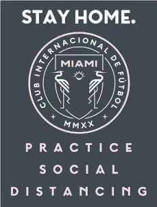  ?? /TWITTER INTER MIAMI C.F. ?? Así luce el logo del club del sur de Florida para promover el distanciam­iento social necesario.