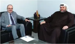  ?? —Photos by Yasser Al-Zayyat ?? KUWAIT: Romanian Ambassador to Kuwait Daniel Tanase visited Kuwait Times yesterday. He met with Editor in Chief Abd Al-Rahman Al-Alyan and discussed with him matters of mutual concern.