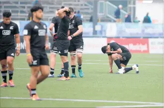  ?? PHOTO / PHOTOSPORT ?? Dejected Baby Blacks players react to a loss at the under-20 World Cup.