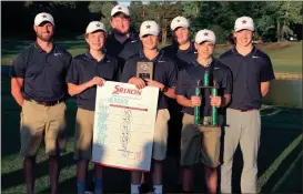  ??  ?? The Heritage Middle School golf team won the 2017 NGAC title, their second consecutiv­e league tournament title. Team members include Robert Lyle, Chandler Burns, Cain Stover, Carter Bell, Declan Ryan and Reese Hughes. The team is coached by Brian...
