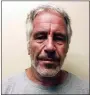  ?? NEW YORK STATE SEX OFFENDER REGISTRY VIA AP, FILE ?? New York City’s medical examiner has ruled Jeffrey Epstein’s death a suicide. The medical examiner’s office said in a statement Friday that an autopsy and other evidence confirms the 66-year-old financier hanged himself in his cell at a federal jail.