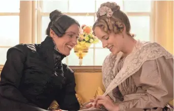  ?? HBO ?? Suranne Jones, left, as Anne Lister and Sophie Rundle as Ann Walker in a scene from “Gentleman Jack.”