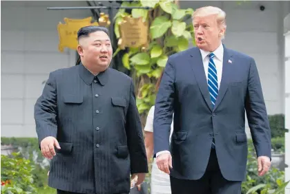  ?? Photo / AP ?? Kim Jong Un and Donald Trump agreed that a US liaison office in North Korea could be a good idea.