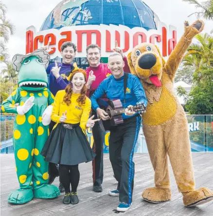  ??  ?? The Wiggles performed to a packed crowd at Dreamworld yesterday.