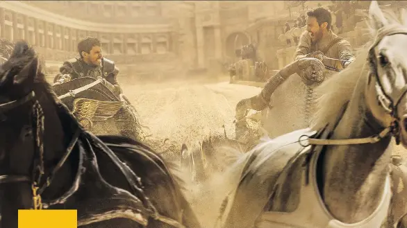  ??  ?? Toby Kebbell portrays Messala Severus alongside Jack Huston in the title role in Ben-Hur, a US$100-million production with stunning 3D effects.