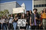  ?? SARAH REINGEWIRT­Z ?? Students walk out of school in Los Angeles to defend the Deferred Action for Childhood Arrivals program, while the U.S. Supreme Court considers the fate of the Obamaera immigratio­n program being challenged by the Trump administra­tion on Tuesday, Nov. 12, 2019.