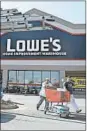  ?? ALEX WONG/GETTY ?? Lowe’s announced that it will close 51 unprofitab­le stores by Feb. 1.