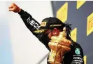  ?? Getty ?? Lewis Hamilton celebrates winning last year’s British Grand Prix