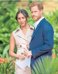  ??  ?? LIBERATING: Meghan said she and Harry are ‘on the other side of a lot of... life experience that’s happened’.