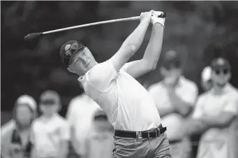  ?? Julio Cortez/Associated Press ?? University of Texas golfer Travis Vick had an average driving distance of 319.5 yards during his 8-over finish as the low amateur at the 2022 U.S. Open at the Country Club in Brookline, Mass.