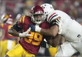  ?? MARCIO JOSE SANCHEZ — THE ASSOCIATED PRESS FILE ?? Southern California linebacker Drake Jackson (99) was selected by the San Francisco 49ers during the second round of the NFL draft Friday.