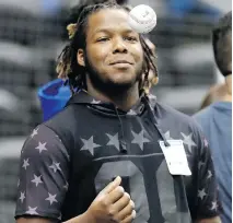  ?? CHRIS O’MEARA/THE ASSOCIATED PRESS ?? Toronto Blue Jays prospect Vladimir Guerrero Jr. will report to Triple-A Buffalo on Tuesday.