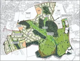  ??  ?? Bloor Homes’ revised plans for Sandleford Park