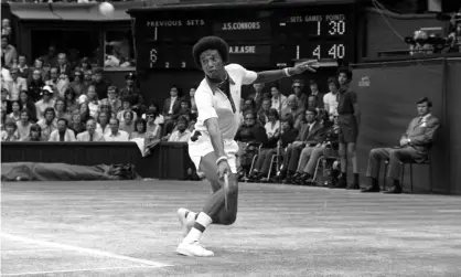  ?? Photograph: PA ?? Arthur Ashe during his victorious campaign at Wimbledon in 1975.