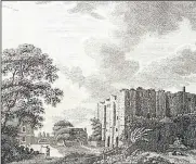  ?? ?? View of Canterbury Castle in 1790 compared with today