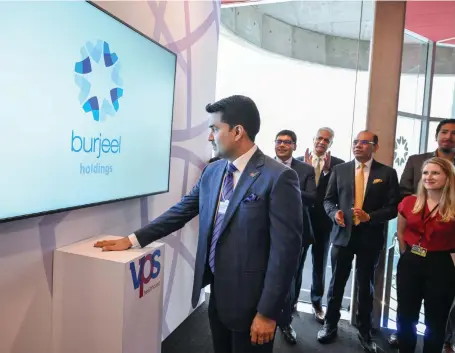  ?? Burjeel ?? Shamsheer Vayalil, chairman and managing director of VPS Healthcare, at the launch of Burjeel Holdings