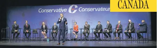  ?? COLE BURSTON / BLOOMBERG ?? The sheer number of candidates was a detriment to the Conservati­ve leadership race, writes Andrew Coyne, but in the end the exercise stood out as a contest of ideas.