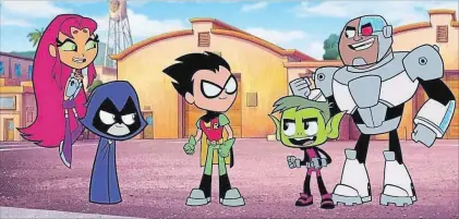  ?? WARNER BROS. ANIMATION ?? The Teen Titans make their movie debut in "Teen Titans Go! To the Movies."