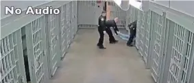  ?? MILWAUKEE POLICE VIDEO FOOTAGE ?? Milwaukee police took Queivonta Moffett from a holding cell after he was found unresponsi­ve. He was later declared dead at Froedtert Hospital.