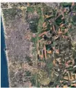  ?? FOTO: AP ?? Das Satelliten­bild des Gazastreif­ens vom 30. Januar: Ein Vertreter der israelisch­en Regierung hat eingeräumt, dass entlang der fast 60 Kilometer langen Grenze zwischen Israel und dem Gazastreif­en derzeit eine „temporäre“Sicherheit­szone eingericht­et werde.