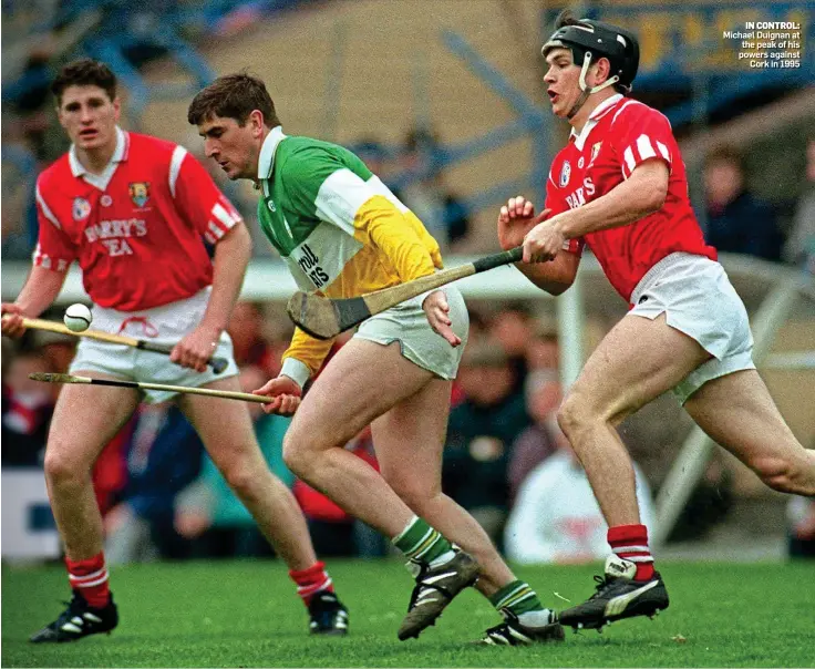  ??  ?? IN CONTROL: Michael Duignan at the peak of his powers against Cork in 1995