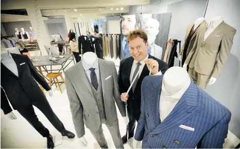  ?? MARK VAN MANEN /PNG FILES ?? Drew Green, CEO of Vancouver custom menswear maker Indochino, says Vancouver is gaining a good reputation among Chinese businesspe­ople. Chinese garment giant Dayang recently invested $42 million in Indochino, money the company will use to radically expand its product lines.