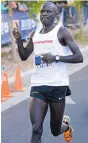  ?? GREG SORBER/JOURNAL ?? Solomon Kandie owns the modern Duke City Marathon record at 2:24.03, a mark he will try to beat this year.