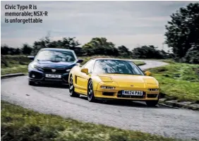  ??  ?? Civic Type R is memorable; NSX-R is unforgetta­ble