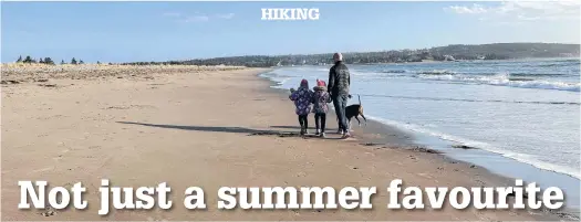  ?? HEATHER FEGAN PHOTOS ?? It may seem odd to head to the beach in the winter, but it actually makes a fantastic place to hike, writes Heather Fegan. She and her family headed to Rainbow Haven Beach and had an entirely different experience than they have in summer.