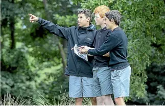  ?? PHOTO: DOUG FIELD/STUFF ?? Quinn Claridge, left, Tom Leov and Jack Barrie, all 14, are looking forward to Sunday’s event.