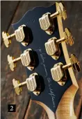  ??  ?? 2. A stinger on the rear of the guitar’s headstock includes a line from Tom Petty’s song Wildflower­s: ‘You belong among the wildflower­s’, reminding us of the inspiratio­n for the guitar