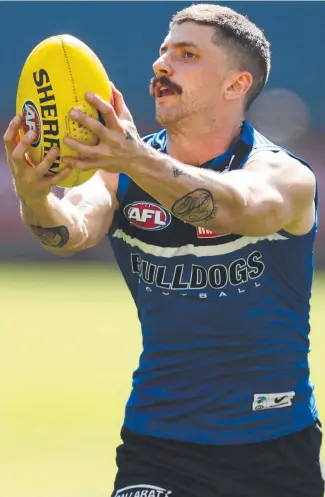  ?? ?? Tom Liberatore at Bulldogs training this week.Picture: Getty Images