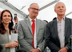  ?? ABIGAIL DOUGHERTY/ STUFF ?? Prime Minister Jacinda Ardern, cabinet minister Phil Twyford and mayor Phil Goff all have political stakes in Auckland’s future.