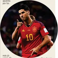  ?? FOTO: EFE ?? Marco Asensio, tras marcar el 2-0 en el encuentro inaugural de España frente a
Costa Rica.