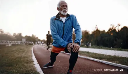  ??  ?? Smidighets- och mobilitets­träning är bra för äldre löpare. Det gynnar rörlighete­n i lederna och förbättrar balansen.
