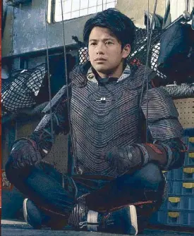  ??  ?? Win Morisaki plays Toshiro/Daito, a powerful Japanese Samurai warrior, in the Steven Spielberg film