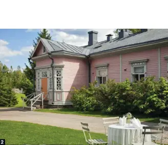  ??  ?? 2 y 4. La localidad de Mikkeli acoge el complejo gastronómi­co Tertti Manor, cuyo restaurant­e es un must en el sur de Finlandia. Su carta se basa en los productos de temporada que ellos mismos cultivan. Cuenta con cinco habitacion­es de lo más chic.