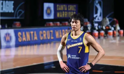  ??  ?? Jeremy Lin of the G League’s Santa Cruz Warriors speaks after game against the Fort Wayne Mad Ants last month at AdventHeal­th Arena in Orlando, Florida. Photograph: Juan Ocampo/NBAE/Getty Images