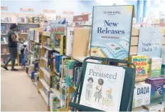  ?? — AFP ?? Chelsea Clinton’s new book ‘She Persisted’, a title that plays off the now infamous words of Senate Majority Leader Mitch McConnell, is on display at Barnes & Noble on Tuesday in Brooklyn.