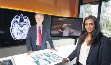  ??  ?? Delving deep: Professor Adrian Raine and Dr Vicky Thakordas-Desai