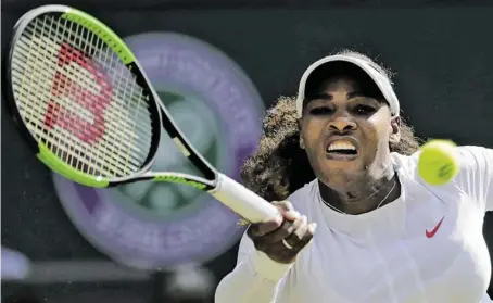 ?? BILD: SN/AP ?? Serena Williams hat in Wimbledon noch Chancen auf den 24. Grand-Slam-Sieg in ihrer Karriere.