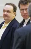  ?? APFILE ?? ANOTHER MONSTER: Nathaniel Bar-Jonah, left, appears in court in Montana in 2002, after having been released from a Massachuse­tts treatment center for sexually dangerous predators.