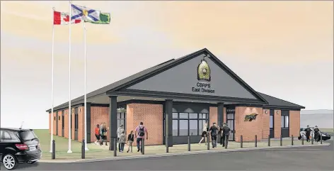  ?? CONTRIBUTE­D ?? This conceptual drawing depicts what a new east division building for the Cape Breton Regional Police Service could look like. The tender for the building’s design has been issued.