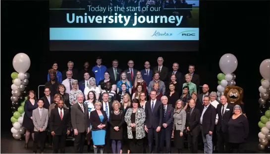  ??  ?? In March 2018, the Government of Alberta gave Red Deer College and Grande Prairie Regional College approval to pursue becoming universiti­es and develop full degrees, allowing more Alberta students to study closer to home.