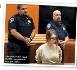  ?? ?? She appeared in court in 2018 charged with multiple thefts