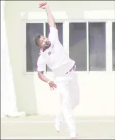  ??  ?? Left-arm spinner Veerasammy Permaul took 15 wickets in the match