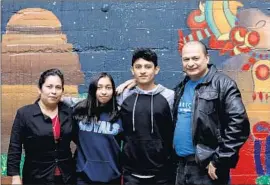  ?? Francine Orr Los Angeles Times ?? “IF WE LEAVE, our dreams shatter. Their dreams shatter,” said L.A. resident Lorena Zepeda, left, with children Lizbeth and Benjamin and husband Orlando.