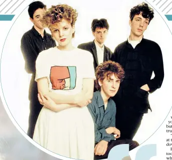  ??  ?? ● Clare with Altered Images including husband Stephen Lironi, left, in the band’s ’80s heyday