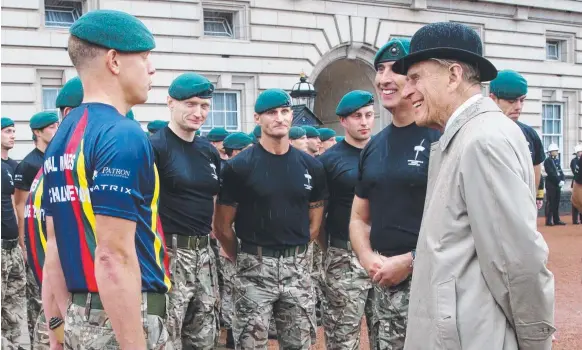  ?? Picture: AFP ?? Britain’s Prince Philip, Duke of Edinburgh, attends a parade to mark the finale of the 1664 Global Challenge at the Buckingham Palace forecourt in London.