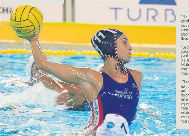  ?? FOTO: JORDI SÁNCHEZ ?? Anni Espar busca alternativ­as para mantener el tono físico en estas semanas alejada de la piscina, y espera que puedan disputarse todas las competicio­nes que están teniendo que ser aplazadas